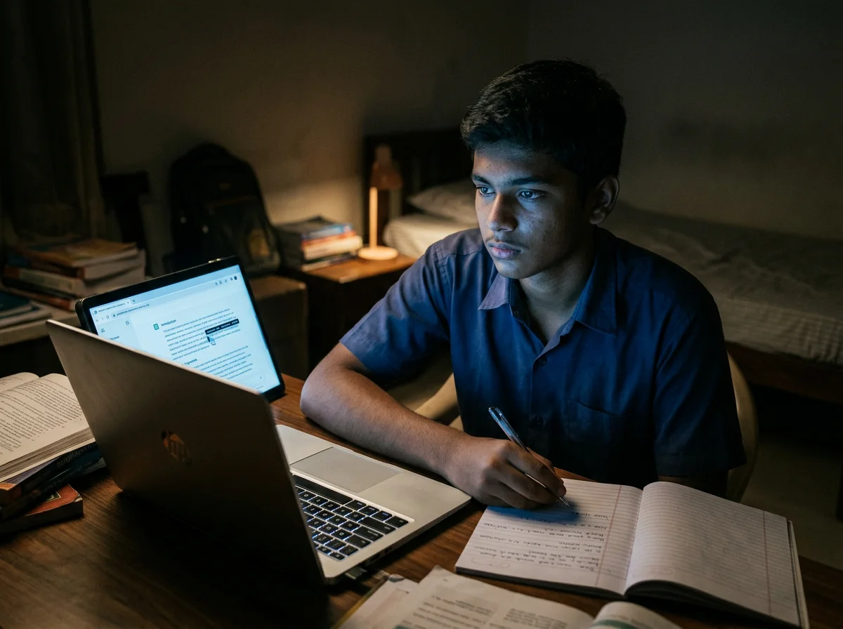 Student blindly copying from AI