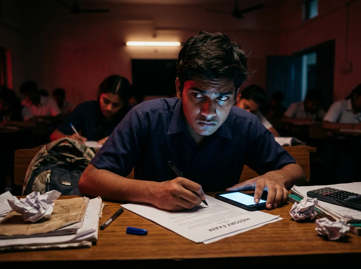 Student trying to cheat using AI